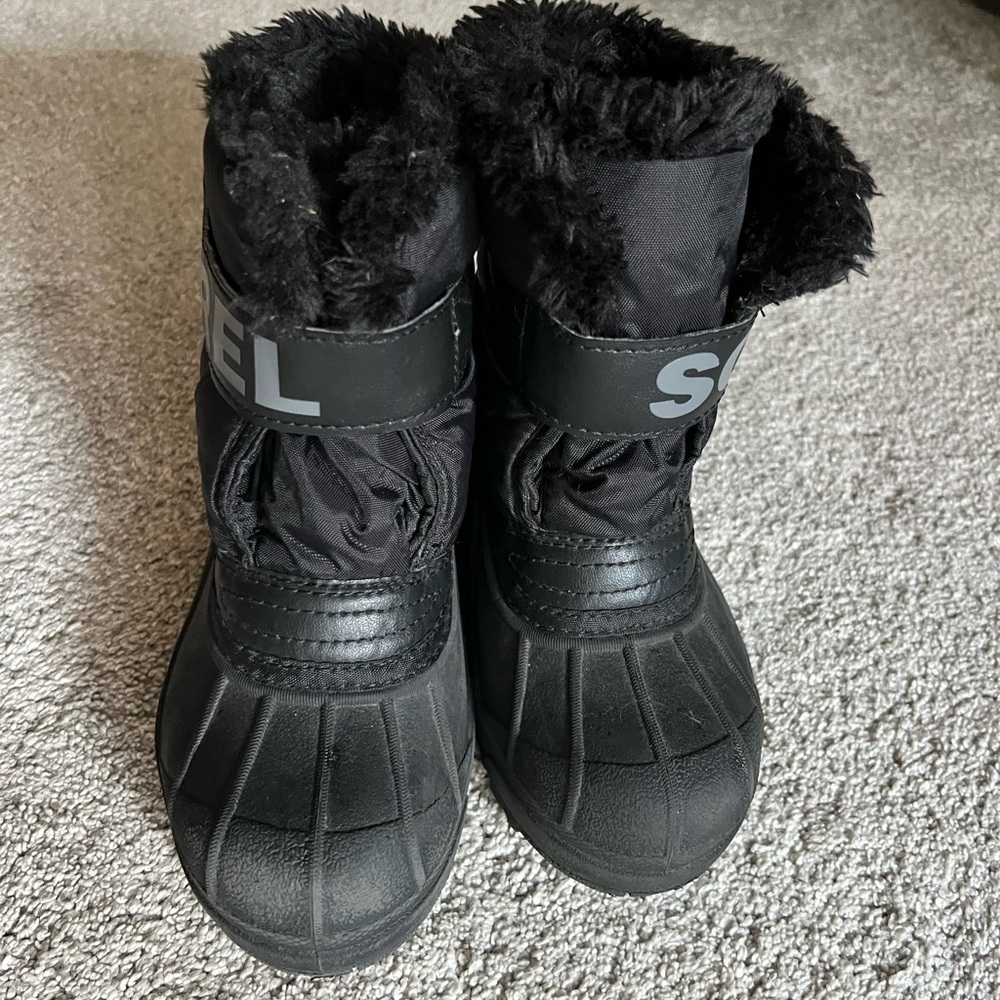 Sorel Snow Commander Kids Size 12 Winter Snow Boots Black Winter Boys - Picture 6 of 6